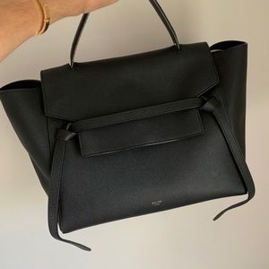 Celine Mini Belt Bag in Black with gold hardware